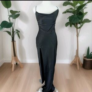 Elegant Black Evening Gown Prom Size S